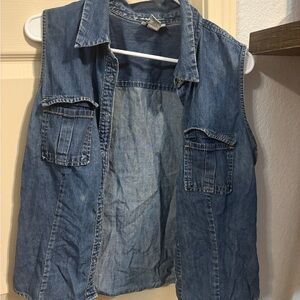 Old Navy Blue Denim Vest